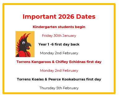 Summary of key dates of when students return in 2026
